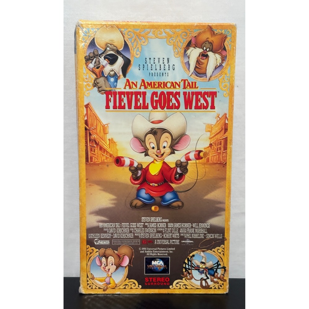 An American Tail Fievel Goes West VHS 1991 Steven Spielberg MCA Universal 81067